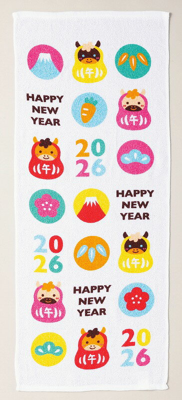 \販促品 ノベルティ グッズ お正月・干支・福袋/【干支タオル/ハッピーニューイヤー】 ” 法人・企業・団体・ビジネス向けの記念品・販促ノベルティグッズに ”/...