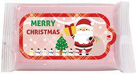 ＼販促品 ノベルティ グッズ　クリスマス景品/【サンタさんのカラーウェットティッシュ8枚入】 ” 店舗..