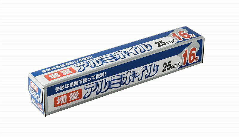 ● 商品名 ： アルミホイル25cm×16m ● 商品コード ： c26pm410312-R ●こちらの商品の注文単位は 60個以上 60個単位でのご注文となります。 ● 在庫について： 　在庫の確認後にご注文確定のご連絡をさせていただきます。 ● お届け日について ： 　名入れなしのご注文の場合、通常2-4営業日で出荷いたします。 ● 名入れ・熨斗・包装について ： 　よくある質問をまとめました。お問い合わせの前に、 こちら をご覧ください。 ● 名入れ、大量注文について ： 　名入れ・大量注文のご相談、お見積りは下のボタンをご利用ください。 ※価格は商品1つあたりの価格で表示しております。● ご注文単位 ： 60個以上 60個単位 ● 個装サイズ ： 26×4×4cm ● 適量出荷単位 ： 60 ● 最少出荷単位 ： 60 ● その他 ： ・紙刃を使用していますので、古紙回収に出せます。 ・16mとロングタイプになっております! ■ノベルティ・販促品・粗品販売のお店がどっとこむ！のご紹介 【お店がどっとこむ】では、ノベルティ・販促品・粗品・記念品を業界トップの40,000点以上揃えております。 ノベルティ・記念品のおけるプロがお客様のニーズに応えた、商品のご提案をすることも可能ですので、お気軽にお問い合わせください。 【ビジネス向け】 展示会配布用、ご成約記念品、企業PR、営業販促、表彰記念品、創立・設立記念品、年末年始あいさつ、イベントグッズ 【飲食店向け】 名入れ皿、名入れグラス、名入れ湯呑、名入れ箸、名入れ灰皿 【教育機関向け】 卒業・卒園記念品、表彰記念品、オープンキャンパス配布用 【個人様向け】 結婚・出産記念品、ホールインワン記念品、同人グッズ作成 幅広い商品ラインナップで、様々なお客様のニーズにお応えしております。 上記以外にも、店舗運営に欠かせない店舗装飾品（春・夏・秋・冬・正月・バレンタイン・ハロウィン・クリスマス）など店舗販売促進グッズの販売も行っております。