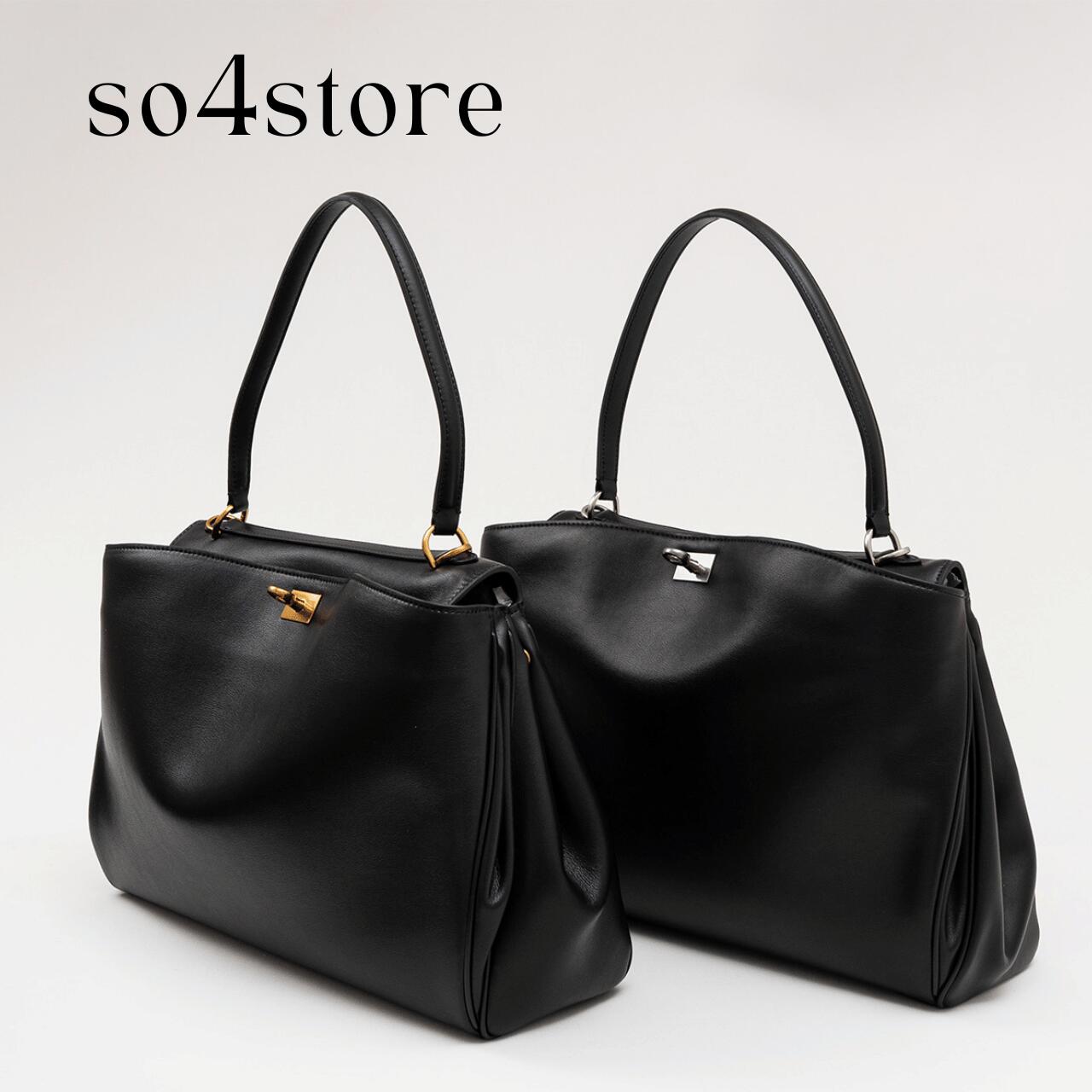 【レザー・クラシックリュクスバック】本革 牛革 上質レザー 2WAY レディース ショルダー ハンドバッグ 斜めがけ 軽量 通勤 通学 旅行 お出かけ 仕事 自立 安定感 コンパクト 高級感 ギフト プレゼント 誕生日 母の日 妻 彼女 ブラック ホワイト so4store so4ストアーのサムネイル