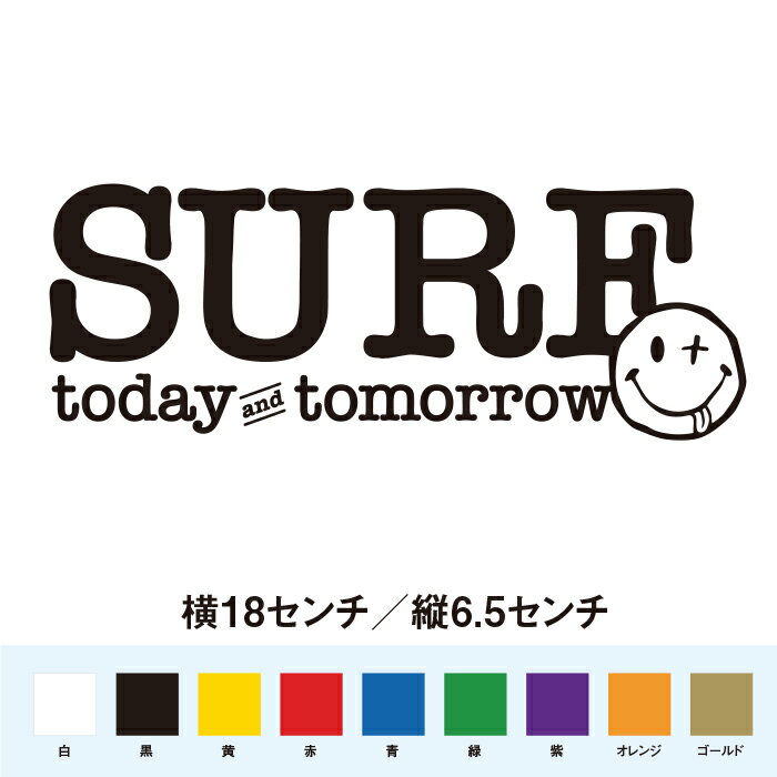 今日も明日もサーフィン カッティングステッカー