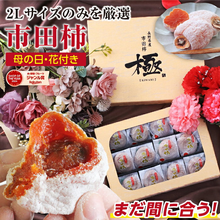 【送料無料】母の日 まだ間に合う 干し柿 ギフト 市田柿 極 2Lサイズ 12個