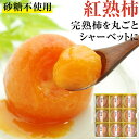 紅熟柿（べにづくし）柿を丸ごと1個使った砂糖不使用シャーベット 9個【送料込み】