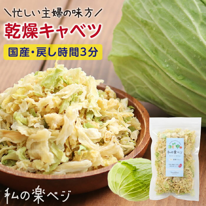 【送料無料】 乾燥野菜 国産 キャベツ きゃべつ 私の楽ベジ 100g 国産野菜 国産 乾燥キャベツ ...