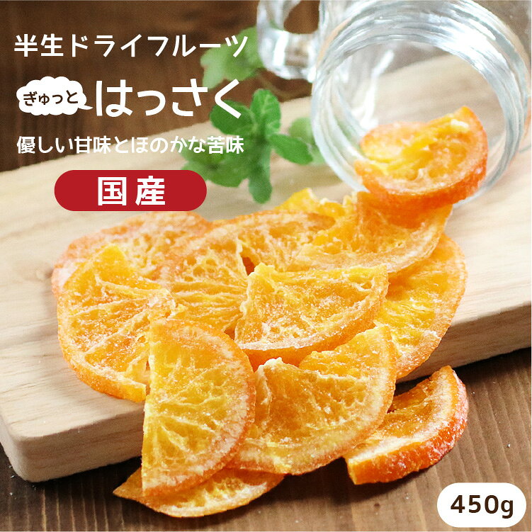 【送料無料 国産】ドライフルーツ はっさく 450g | 優しい甘みとほのかな苦味が特徴 ドライはっさく ハッサク 八朔 大容量 お徳用 お得用 ご自宅用 業務用 南信州菓子工房 半生ドライ 果物 フルーツ フォンダンウォーター お菓子