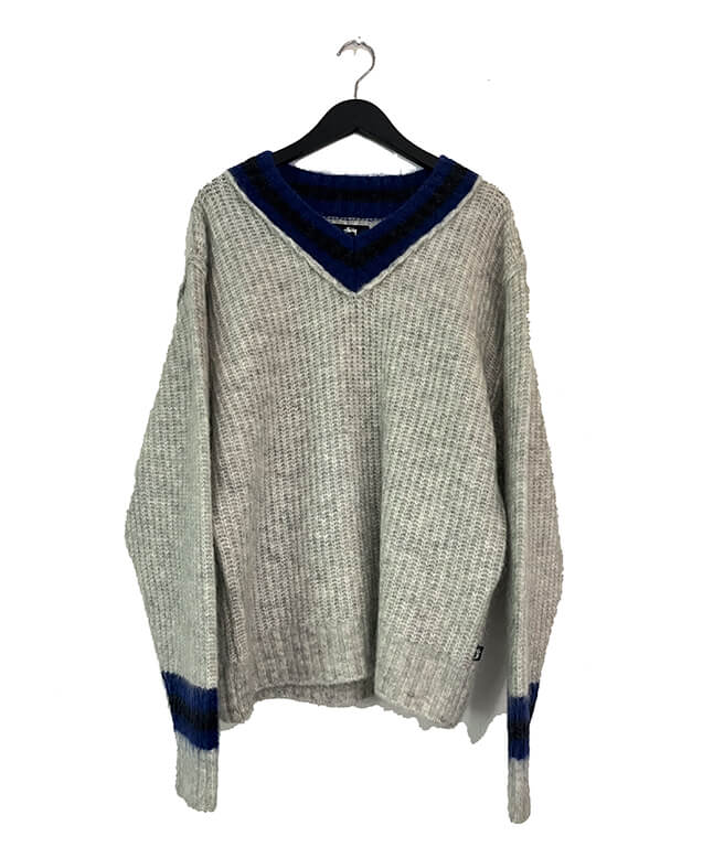 STUSSY MOHAIR TENNIS SWEATER SIZE L