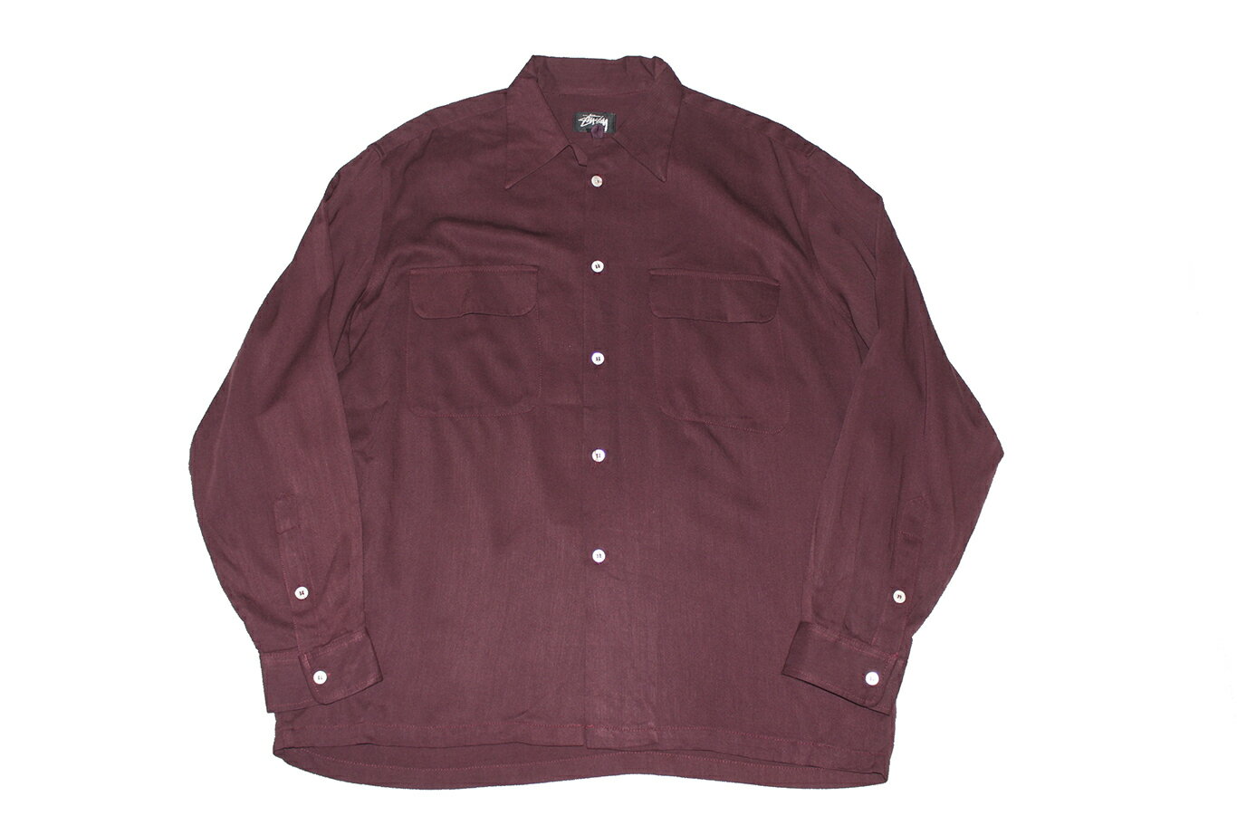 80’S OLD STUSSY RAYON OPEN COLLAR SHIRT