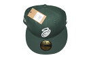 STUSSY CURLY S NEW ERA GREEN 7 3/8