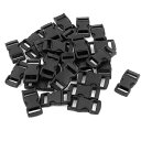 バックル サイドリリースバックル プラスチック製 ブラック ストラップ 30個入