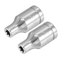 6ポイント浅いソケット トルクソケット Cr-V鋼 6.35mmドライブ E5 2枚入り