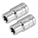 スターソケット 電子トルクスソケット 6ポイントスターソケット 6.35mm E8 2個入り