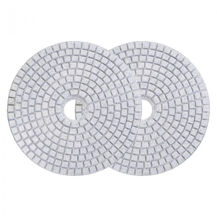 ダイヤモンド研磨パッド 50グリット 湿式/乾式粉砕 石 コンクリート 大理石 カウンタートップ フロア用 125 mm 2個(4)