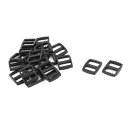 バックル トリーグライド 旅行 プラスチック 調整可能 バックパック ブラック 15mm ストラップ 幅 20個入り