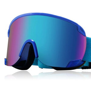 ソウテン uxcell スキーゴーグル スノーボード スキー ゴーグル OTG アンチフォグ UV400保護 曇り止め メガネ対応 耐衝撃 男女兼用