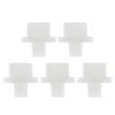 HEROFFIX 5個の水族館用プラスチックホースバーブ継手19/32" x 23/64" NPTメス 水浄化フィルター用フィッティング 白PP