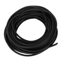 コルゲートチューブ 5mm x 7mm直径 柔軟 絶縁 パイプ ブラック 15M