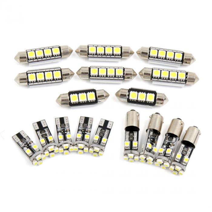 ledルームランプ ドームマップライト ステップ 車内灯 アウディA4 / S4（B5）1999-2001用 白色LEDパッケージ 17個入り DC 12V