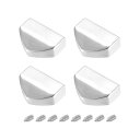 ジッパーテールクリップ 亜鉛合金 ジッパーバックルテールストッパー エンドチップ 革縫製DIYアクセサリー用 16 mm シルバートーン 4個