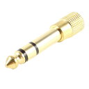 マイク コネクタ 6.5mmオスのプラグ-3.5mm ステレオ ジャック オーディオ ゴールドトン