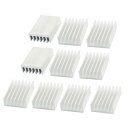 20mm x 14mm x 6mmIC MOSFET対応 ヒートシンク ヒートクーリングフィン アルミ二ウム 10個セット