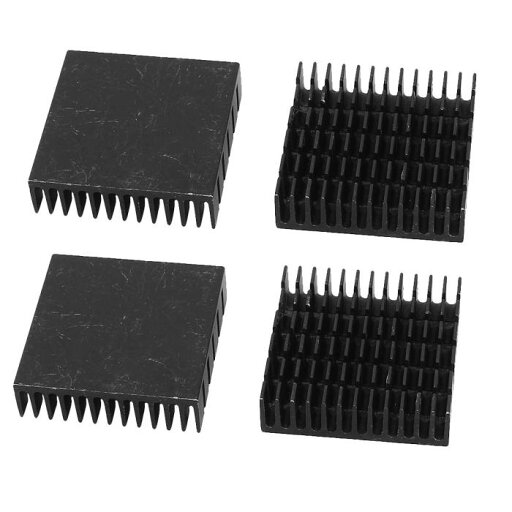 ヒートシンク アルムニウム製コーリングフィンヒートシンク 40x40x11mm ブラック 4個入り ヒートシンク アルムニウム製コーリングフィンヒートシンク 40x40x11mm ブラック 4個入り