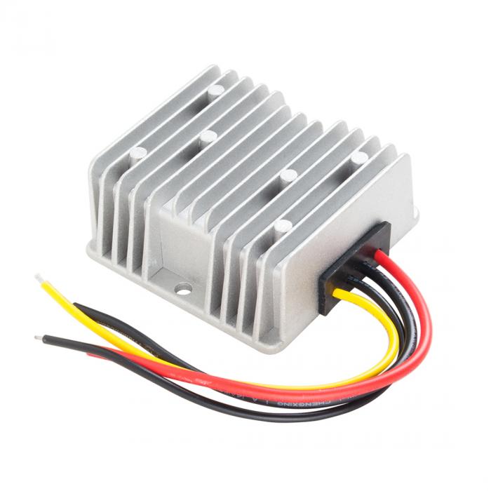 商品詳細 特徴 【属性1】防水IP68電圧コンバータレギュレータDC 12V-DC 48V 3A 144W。【属性2】過負荷保護、過電圧保護、過電流保護、過熱保護と短絡保護【属性3】自動回収装置が戻って正常な動作にあります。 最大95％の高い転送効率。【属性4】ダイカストアルミシェル、耐衝撃性、防湿性、耐久性に優れています。【属性5】バス、cmb、大型トラック、モーター、太陽発電、バスとタクシーの表示画面、カーオーディオ機器で広く使用されています。【商品説明】 DC 12V-DC 48V 3Aパワーコンバータ144W特徴1. 100％フルパワーと安定した電流出力2. 100％輸入部品3. 10-16Vdcの広い入力電圧4. 100％の防水および耐衝撃保護、超小型サイズ、軽量5.産業用DC12V-DC48Vステップアップコンバータ、効率最大94％6.証明書：CE / RoHS7.防水レベル：IP688.ダイカストアルミニウムシェル、エポキシポッティング、自由空気対流による冷却、9.保護：過電流、過電圧、過熱および過負荷デバイスが通常の動作状態に戻るときの自動回復10.非絶縁モジュール11. 1年間の保証、100,000時間までの寿命。仕様入力定格電圧12V DC入力電圧範囲9-16V DC効率95％（半負荷）; 94％（全負荷）出力電圧48V DC出力電流3アンペア出力定格電力144ワット出力ピークパワー125％電圧レギュレーション1％未満ロード・レギュレーション2％未満リップル（全負荷試験）150mV未満20mA未満の無負荷電流使用温度-40℃-+ 80℃防水仕様IP 68保護過負荷、過電流、過温度、過電圧マシンサイズ74 * 74 * 32mmW.重量300g冷却方法フリーエア対流認定CE、RoHS他のホワイトボックス包装含む：防水DC電力コンバータ1個入り 注意書き ■商品の色及びサイズは、撮影状況やPC環境により多少異なって見える場合がございます。 ■サイズは目安です。商品により若干の誤差がございます。 ■メーカーの都合により、商品細部のデザインや素材が予告無く変更される場合がございます。