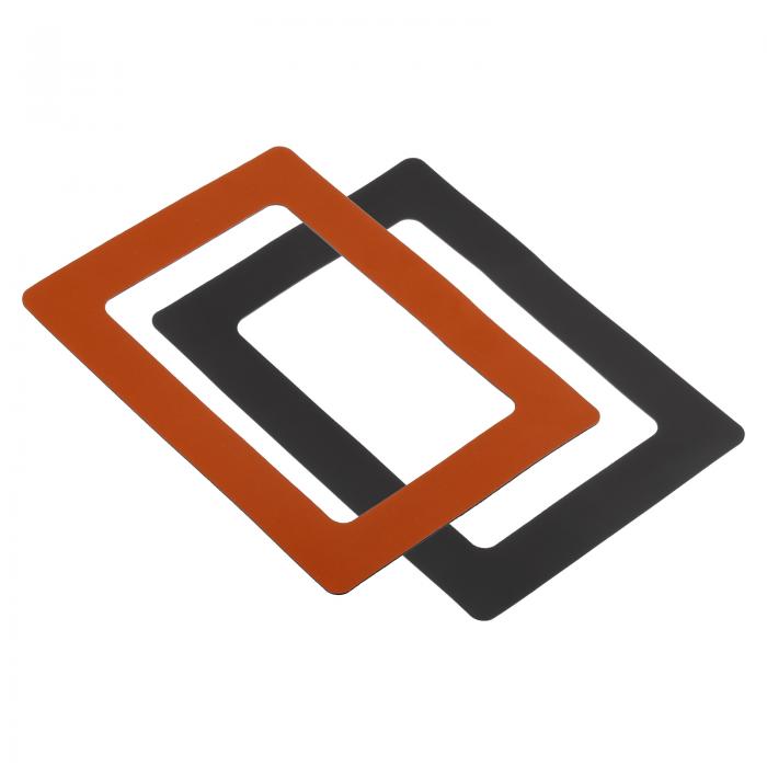 PATIKIL 磁気フォトフレーム、4x6インチ写真ホルダー2個、PVCオレンジ