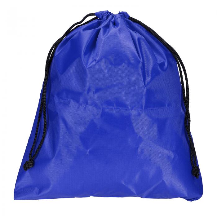 PATIKIL 衣類収納巾着袋 43cm高さ 衣類毛布収納袋 ストラップ付き キャンプ旅行用 ブルー