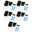 防水コネクター 5セット ターミナル2.5mm 3 Pin 3 Way 熱収縮プラグ
