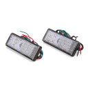 LEDオートバイ レフレクター レッド LED 長方形 ボルトオン オートバイ レフレクター テールブレーキ ウインカー 2個入り