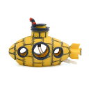 アクアリウム バブル メーカー飾り物 イエロー スペースシップ オーナメント 17x8x12cm