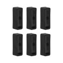 時計ストラップループ ファスナーリング ラバー製ホルダー シリコーン製 時計バンド用 ブラック 幅20 mm 6個入
