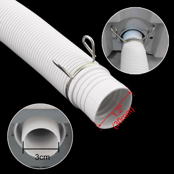 洗濯機排水ホース 延長 排水管 延長ホース 洗濯機専用 交換用 延長ホースキット PVC ワッシャー 廃水 パイプ コネクタ 洗濯機 排水ホース 80cm