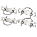 Uボルト プレートと六角ナットフラットワッシャー 304ステンレススチール ラウンド M6x28mm 4個入り