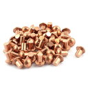 コッパーソリッドリベット 金属ファスナー 50個入り コッパートーン コッパー M6x8mm