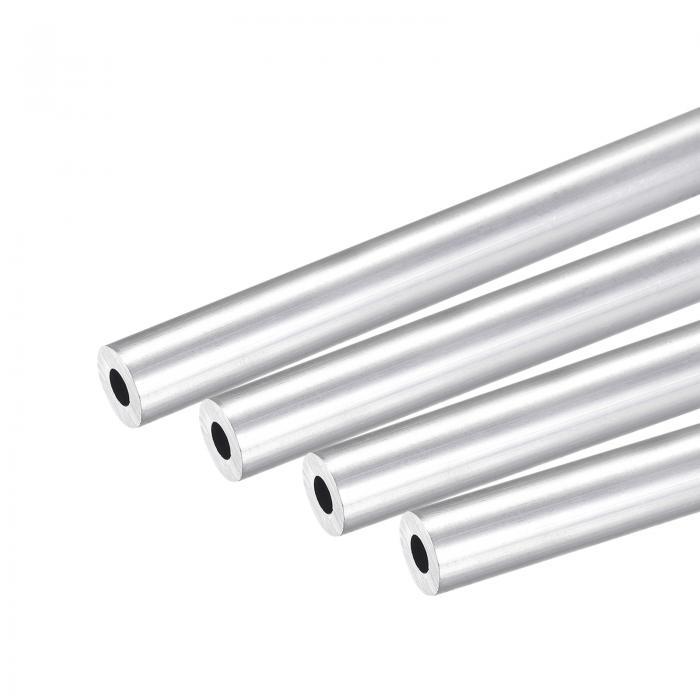 6063アルミ製チューブ 丸いチューブ パイプ 外径11 mm 内径5 mm 長さ250 mm 4本入