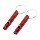 犬ホイッスル 犬笛 猫 訓練 キーホルダー ポケット ミニ 安全 ペット ヨーキー レッド 2個入り