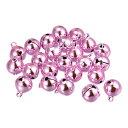 ジングルベル バルクDIYベル DIYミニベル 祭りミュージカルパーティー結婚式装飾用 ピンク 14mm 80個入り