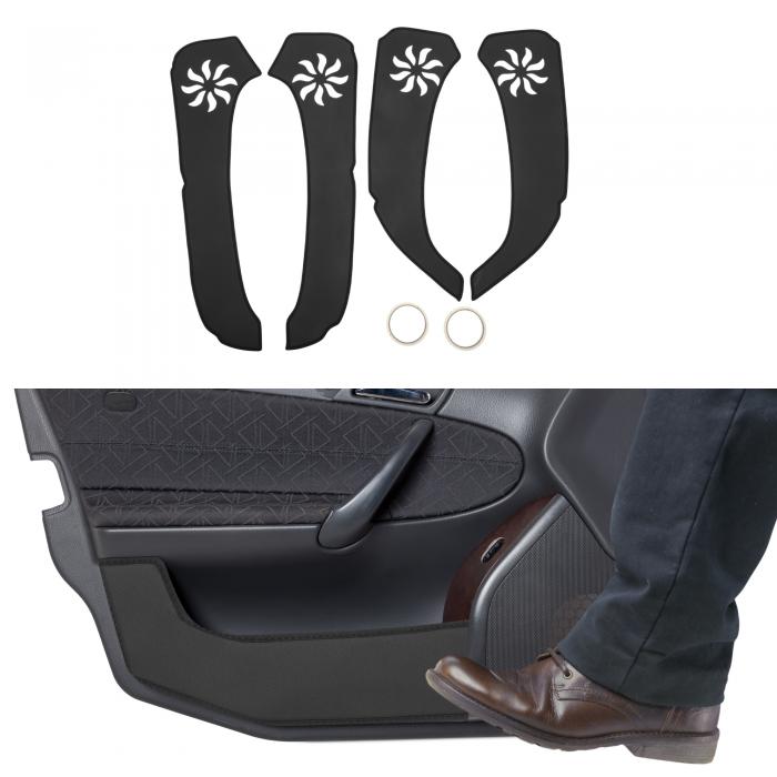 TUCKBOLD ビュイックに対応エクセルHRV 2007用のレザーカードアアンチキックパッドステッカー ドアサイドエッジガードプロテクター インテリアアクセサリー ブラック1セット