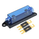 F FIERCE CYCLE 車のブレード AMG用ヒューズホルダー用 2個ヒューズとブラックベース付き 500A 耐久性 1セット