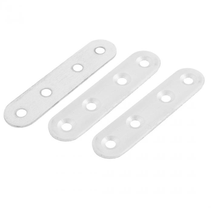 フラットストレートブラケット 固定修繕プレート 平らなブラケット ステンレス鋼材質 4個入り