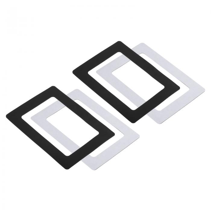 PATIKIL 磁気フォトフレーム 粘着剤付き 4x6インチ画像ホルダー2個 PVC　黒