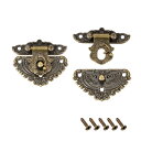 ハスプラッチ クラスプ 留め金 木製ケース対応 長方形 55x48mm 2セット入