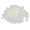 フラットワッシャー 平座金 オフホワイト ナイロン フラット M4 x 8mm x 1mm 300個入り