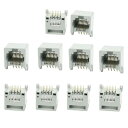 RJ45ジャック LANネットワーク グレー プラスチック 8P8C モジュラー コネクタ 10個入り