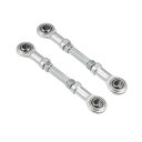 Motoforti M8調整可能なステアリングタイロッドボールジョイント 49cc電動ATVゴーカートアクセサリー用 ステアリングコラムステアリングサスペンション シルバートーン 2個 80MM