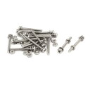 ワッシャー付き 十字穴ナベ頭 ネジ ネジナット M2.5x25mm 304ステンレス鋼 18セット