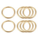メタルOリング 25 mm内径 3 mm厚さ 多目的 非溶接 Oリングバックル クラフト ベルト 財布 ハンドバッグ バッグ 製作ハードウェア用 ゴールドトーン...