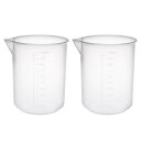 計量カップ ビーカー ラボ用 PP プラスチック 目盛り付のビーカー 1000ml 2個入り