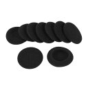 ヘッドセット ヘッドフォン用 カバー イヤーパッド クッション スポンジ ブラック OD60mm 10個セット